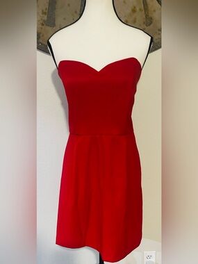 a new day Strapless Sweetheart Red Cocktail Dress